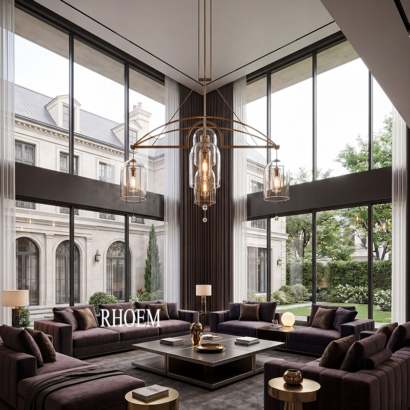 Fulcrum Grand Round Chandelier 73 inch