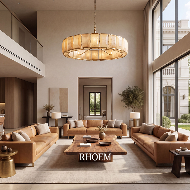 Harlow Calcite Round Chandelier 19 inch
