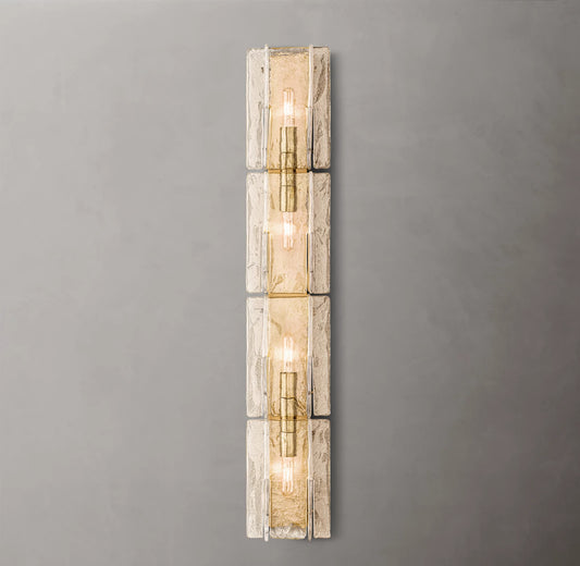 Lattice Clear Glass Grand Sconce 61 inch