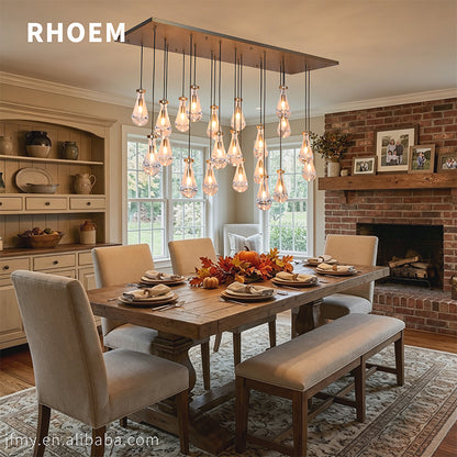 Rain Rectangular Chandelier 54 inch