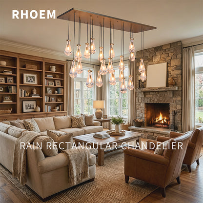 Rain Rectangular Chandelier 54 inch