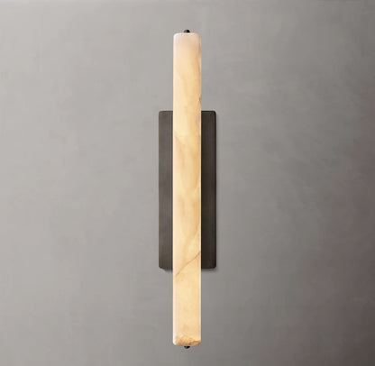 Audubon Alabaster Single Sconce 25 inch