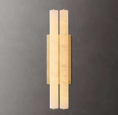 Audubon Alabaster Double Sconce 25 inch