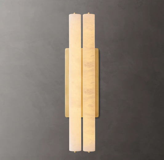 Audubon Alabaster Double Sconce 15 inch