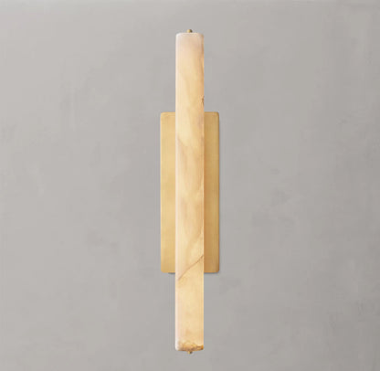 Audubon Alabaster Single Sconce 25 inch