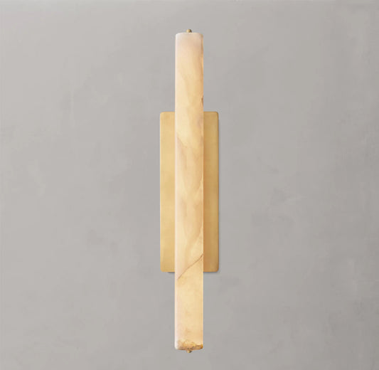 Audubon Alabaster Single Sconce 15 inch