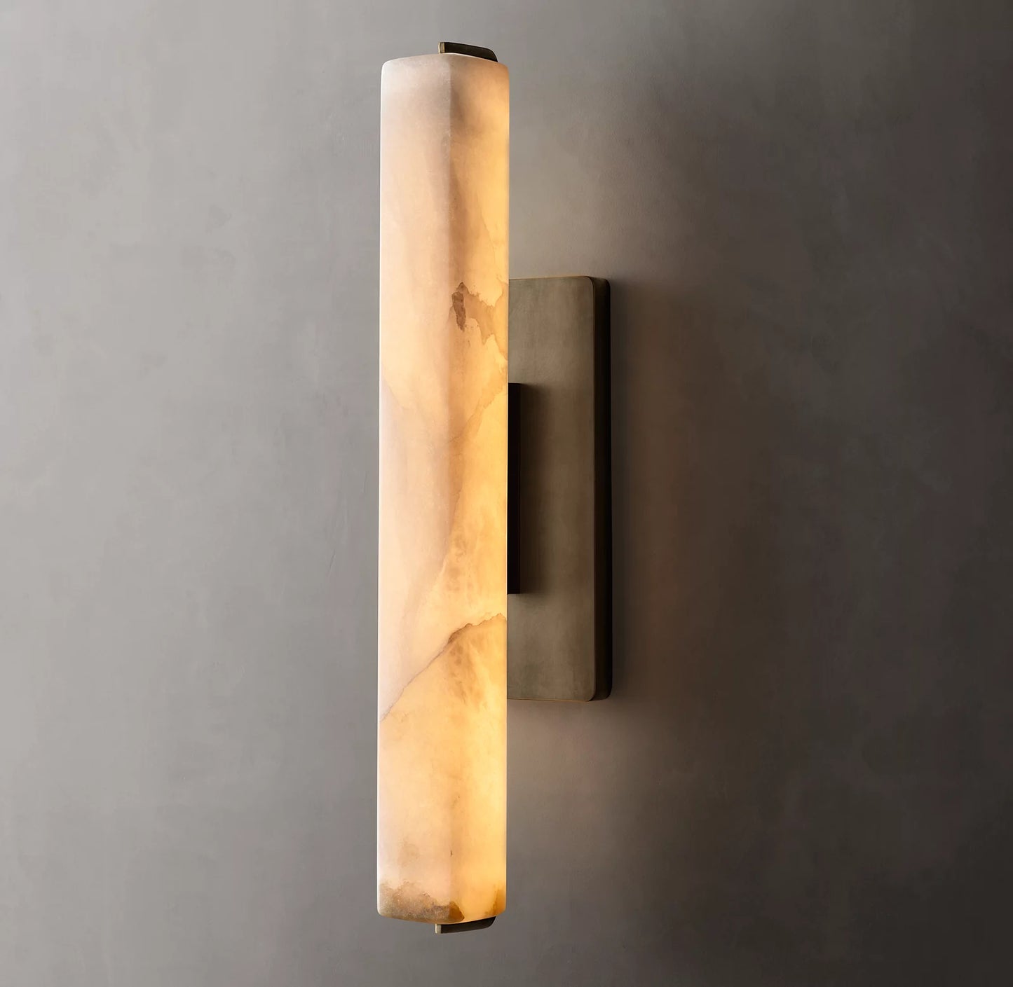 Audubon Alabaster Single Sconce 25 inch