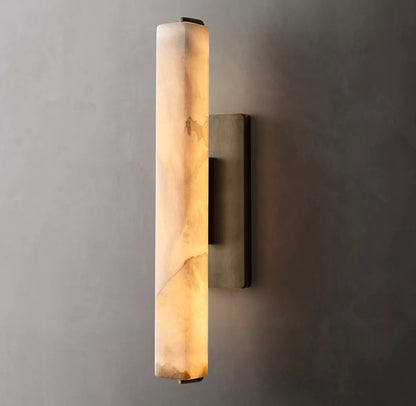 Audubon Alabaster Single Sconce 25 inch