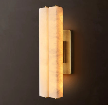 Audubon Alabaster Double Sconce 25 inch