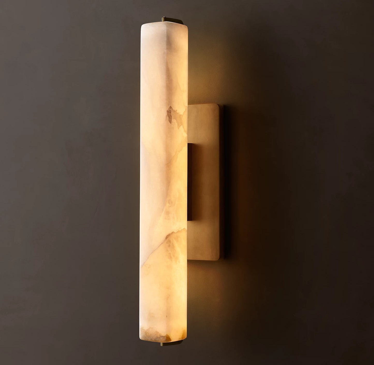 Audubon Alabaster Single Sconce 25 inch