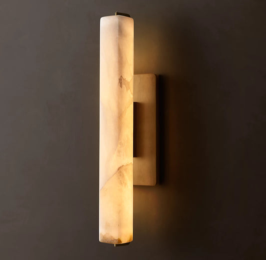 Audubon Alabaster Single Sconce 19 inch