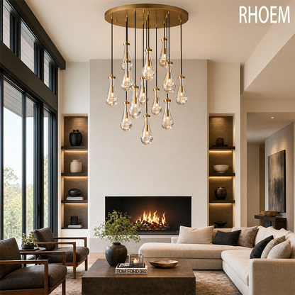 Rain Round Chandelier 36 inch