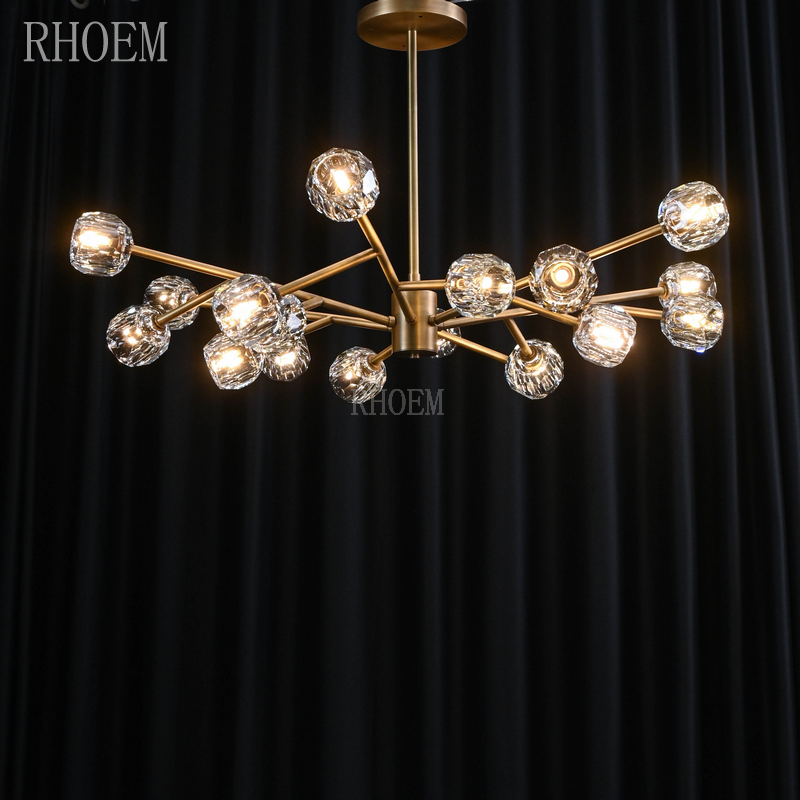 French Boule De Cristal Chandelier | Round Glass Lighting