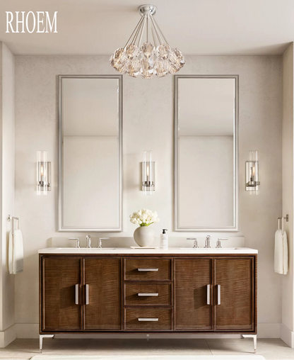 Crystal Ball Clear Glass Flushmount 24 inch
