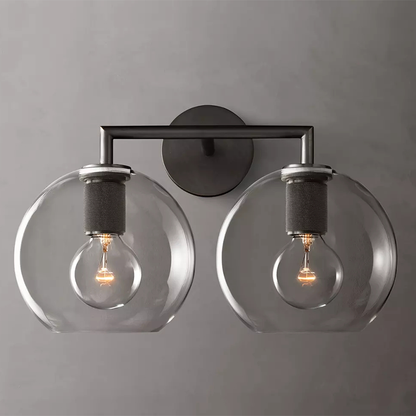 Utilitaire Globe Shade Double Sconce