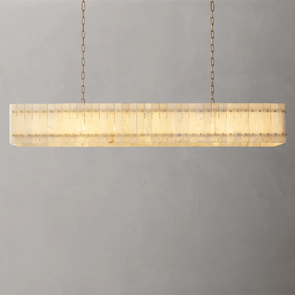 San Marco Alabaster Linear Chandelier 72 inch