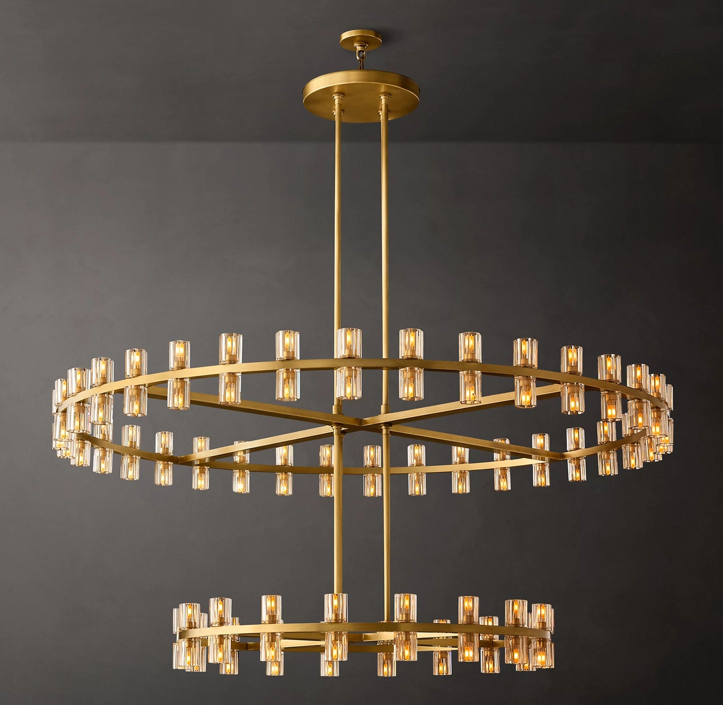 Arcachon Led Round Two-Tier Chandelier 60 inch