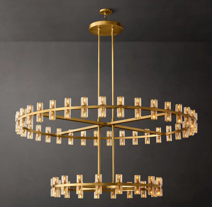Arcachon Led Round Two-Tier Chandelier 60 inch