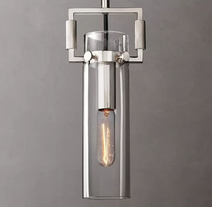 Machinist Glass Cylinder Pendant 12 inch