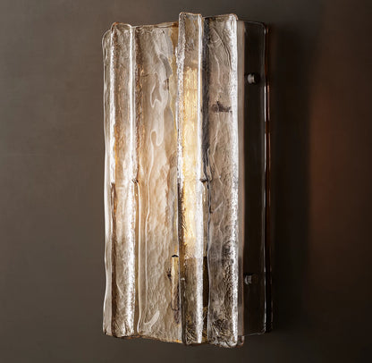 Lattice Clear Glass Sconce
