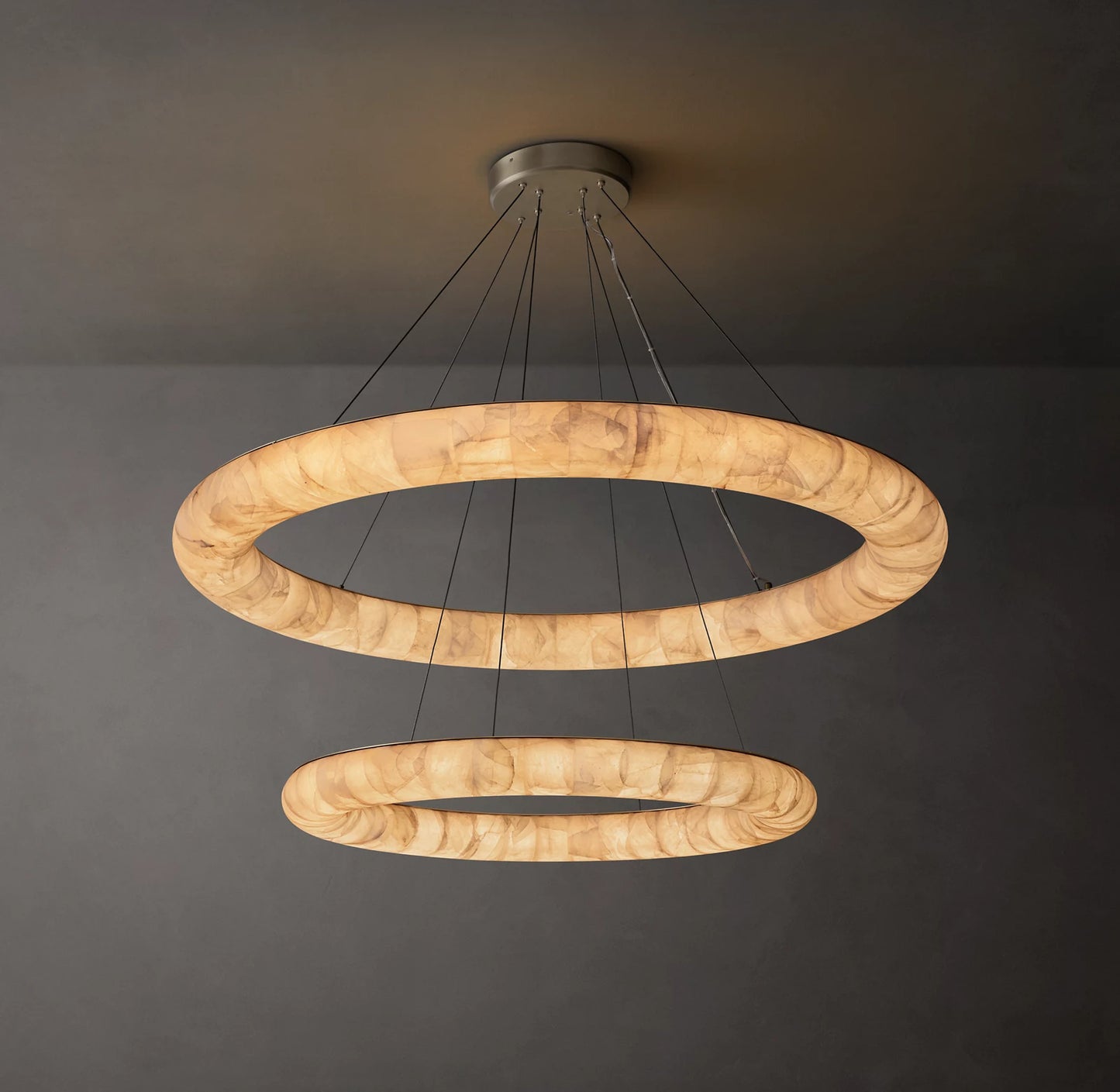 Rivage Lisse Two-Tiered Round Chandelier 61 inch
