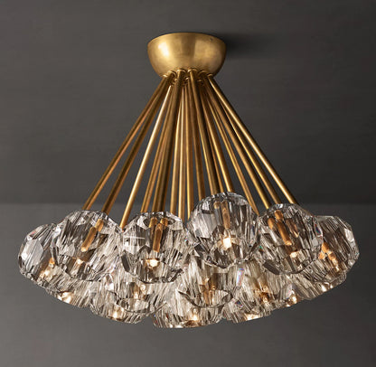 Crystal Ball Clear Glass Flushmount 24 inch