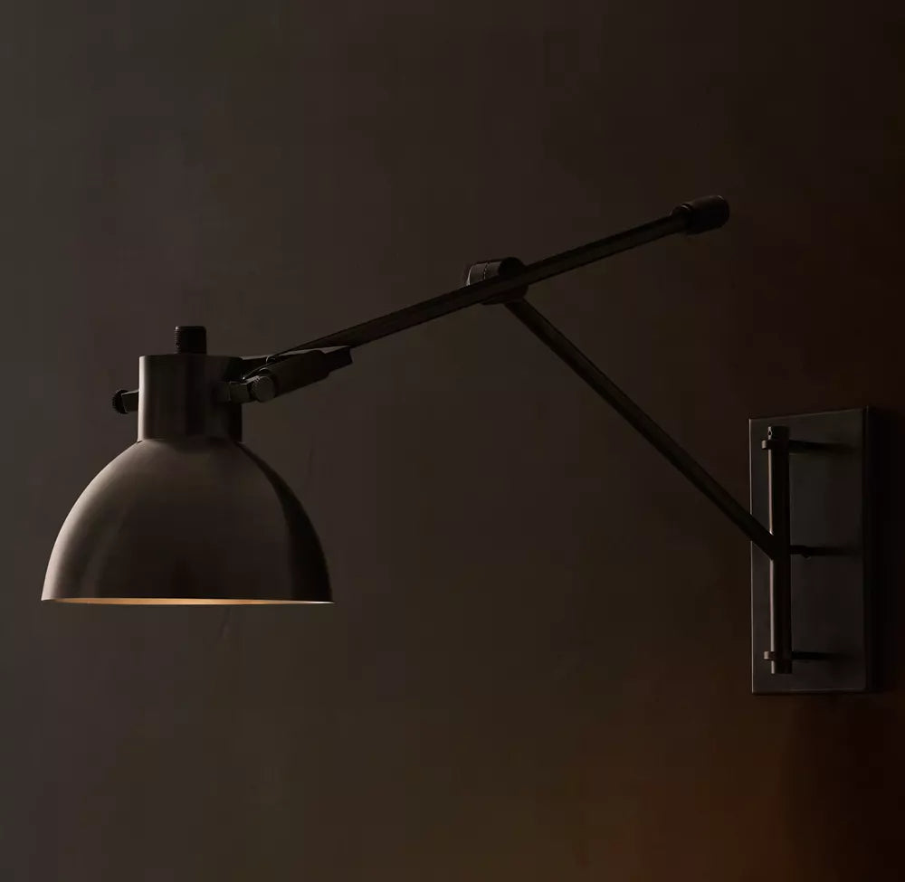 Machinist Swing-Arm Task Sconce