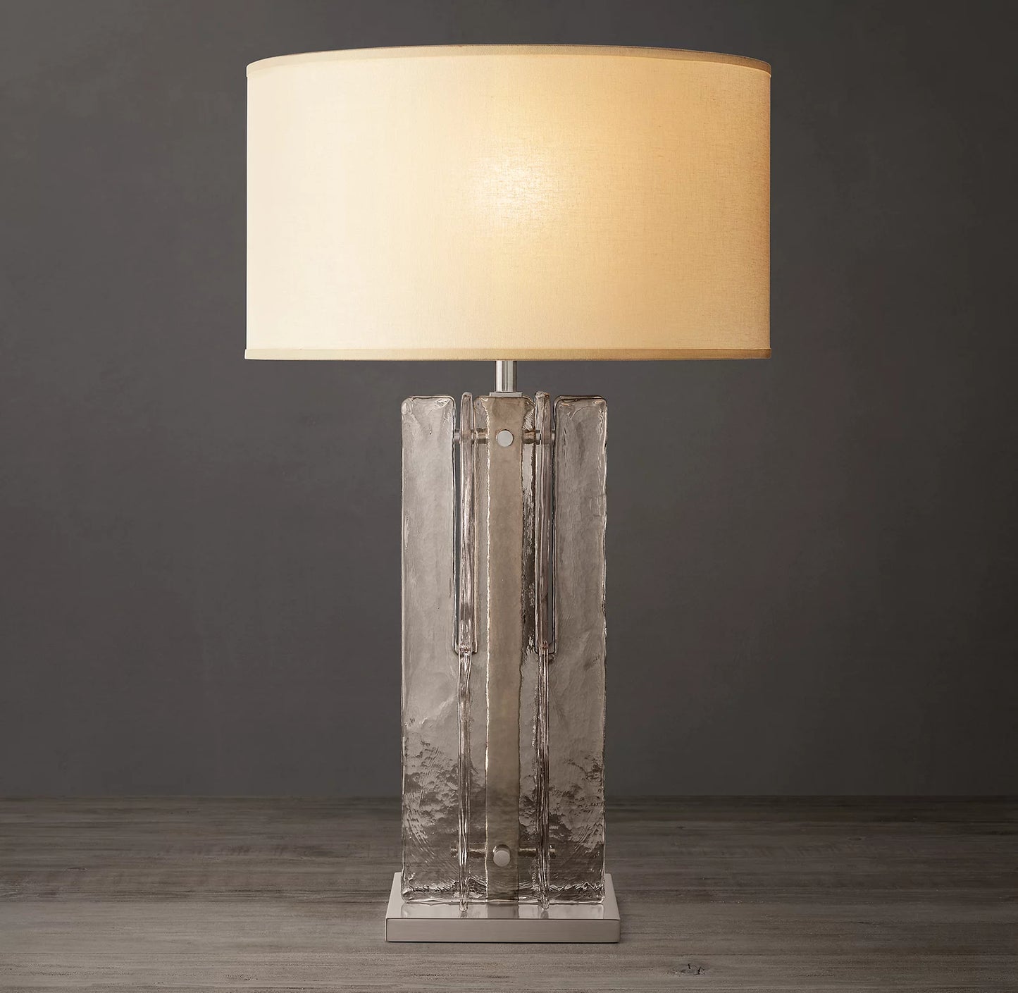 Lattice Clear Glass Table Lamp