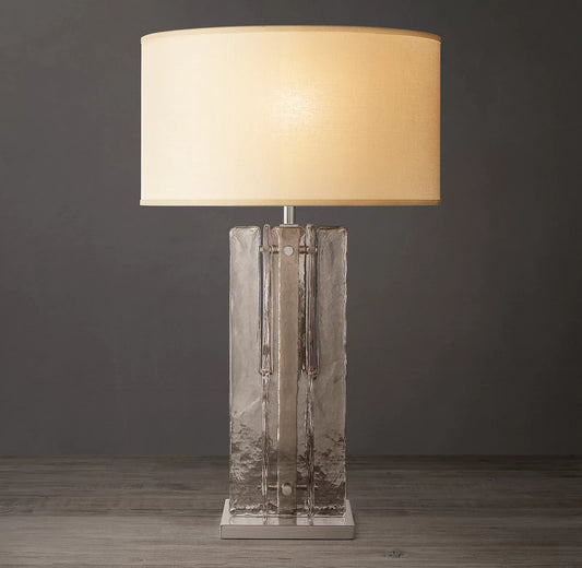 Lattice Clear Glass Table Lamp