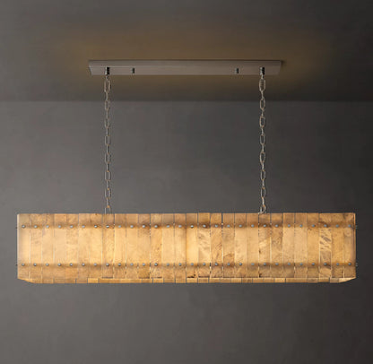 San Marco Alabaster Linear Chandelier 72 inch