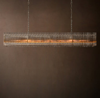 San Marco Glass Linear Chandelier 54 inch