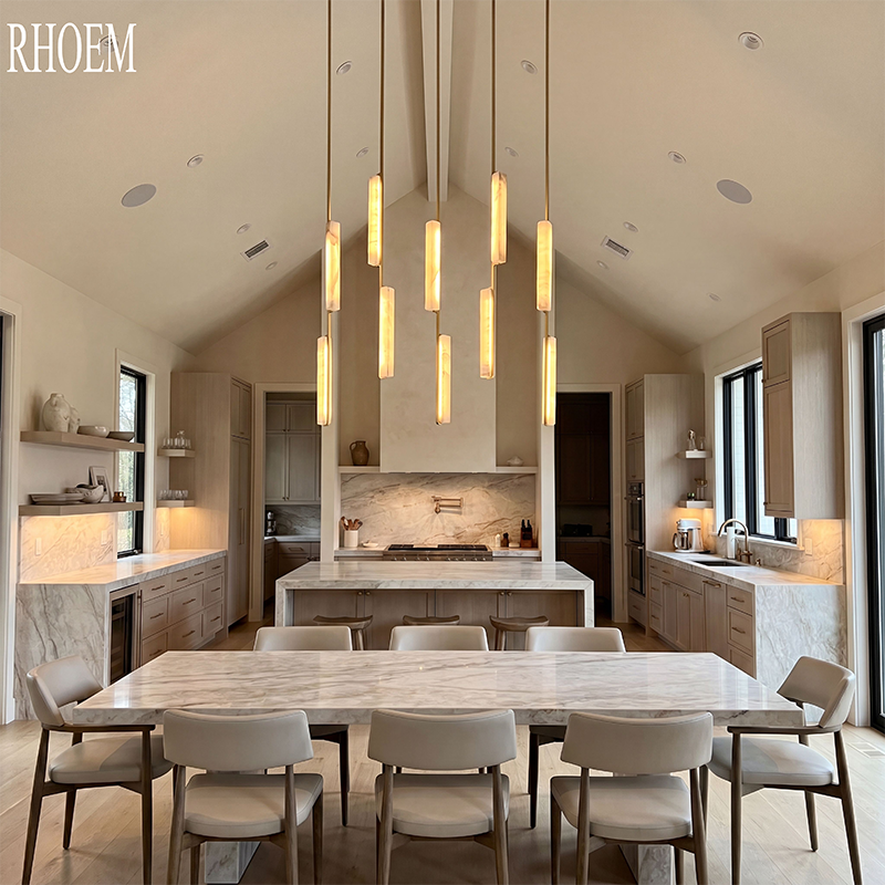 Audubon Alabaster Linear Chandelier