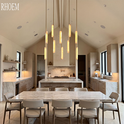 Audubon Alabaster Linear Chandelier