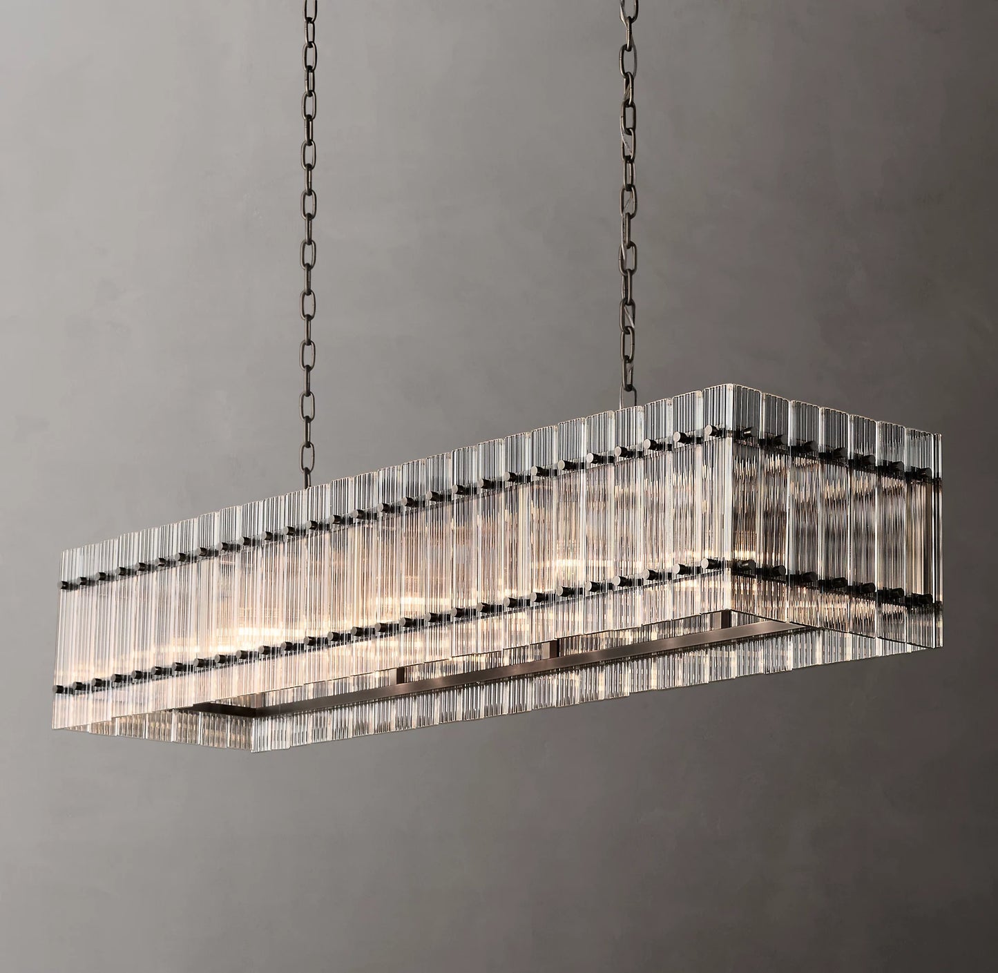 San Marco Glass Linear Chandelier 54 inch