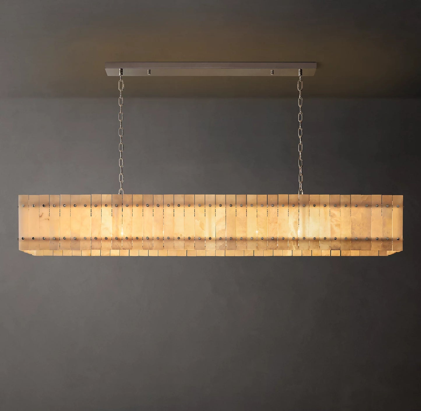San Marco Alabaster Linear Chandelier 72 inch