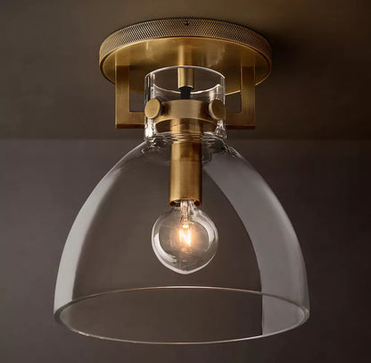 Machinist Glass Cloche Flushmount