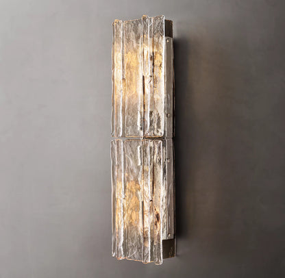 Lattice Clear Glass Sconce