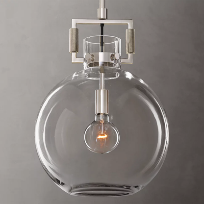 Machinist Glass Globe Pendant 10 inch