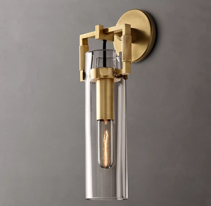 Machinist Glass Cylinder Flushmount