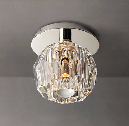 Small Crystal Ball  Flushmount