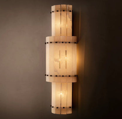 San Marco Alabaster Grand Round Sconce