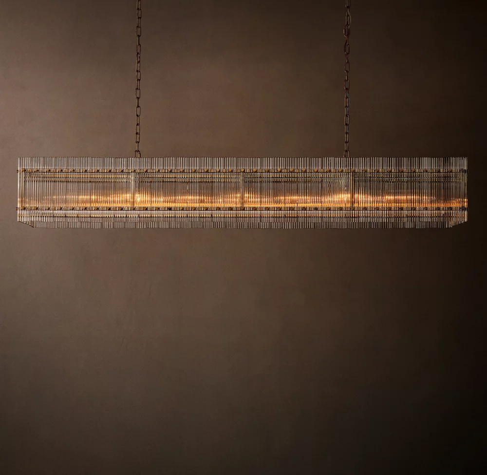 San Marco Glass Linear Chandelier 54 inch