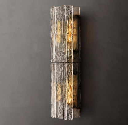 Lattice Clear Glass Sconce