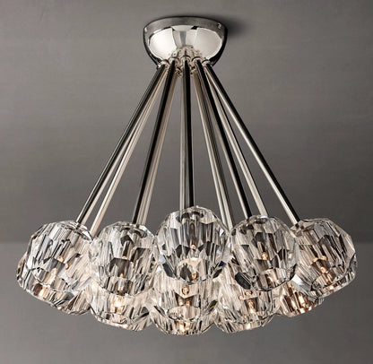 Crystal Ball Clear Glass Flushmount 24 inch