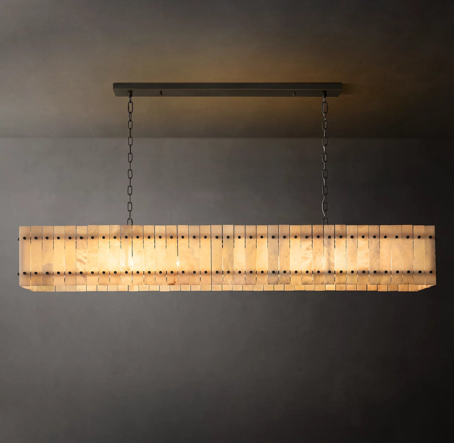 San Marco Alabaster Linear Chandelier 72 inch