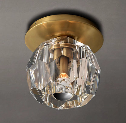 Small Crystal Ball  Flushmount