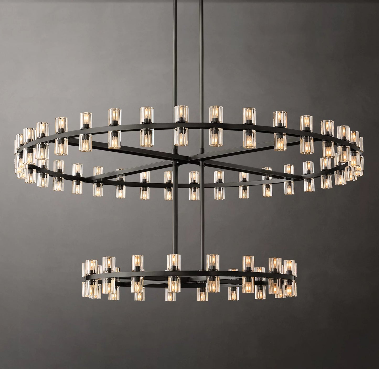 Arcachon Led Round Two-Tier Chandelier 60 inch