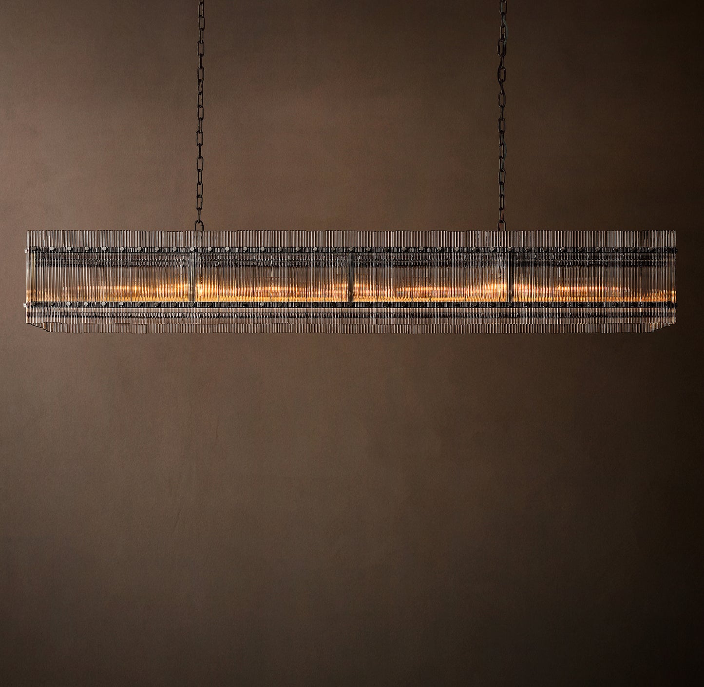 San Marco Glass Linear Chandelier 54 inch
