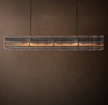 San Marco Glass Linear Chandelier 54 inch