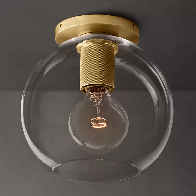 Utilitaire Globe Shade Flushmount 8 inch